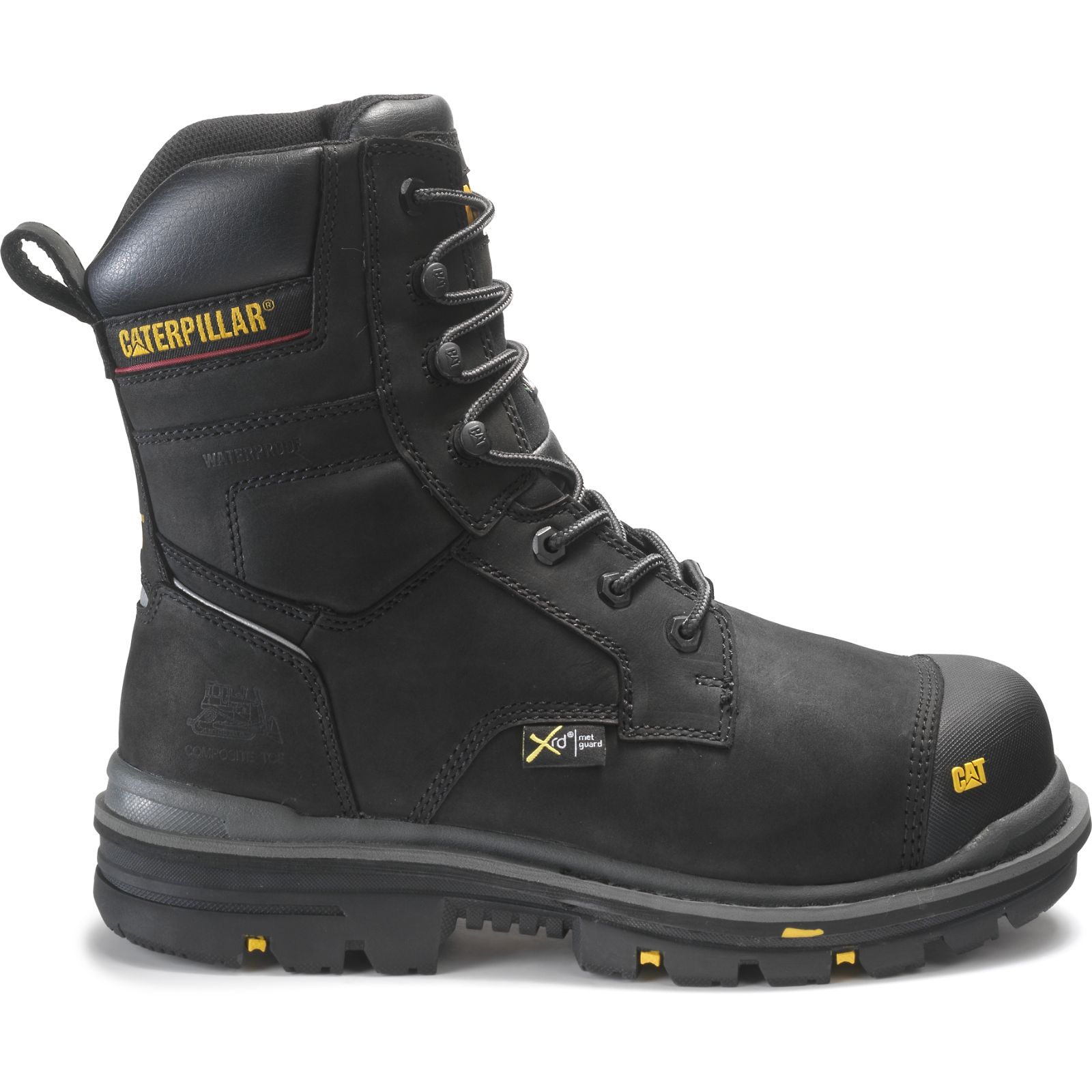 Caterpillar Rasp 8" Waterproof Met Csa - Mens Work Boots - Black - NZ (720DNZEAB)